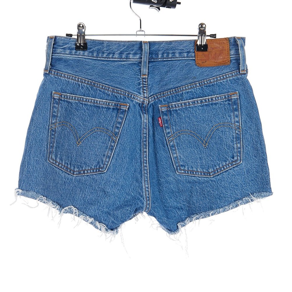 Levi's 501 Button Fly Distressed Cotton Shorts Size W29 - Picture 3 of 6